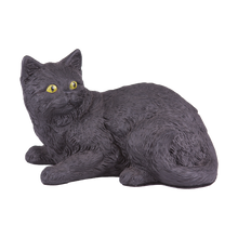 Black Coat Shorthair Cat Figurine Pet Urn