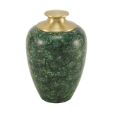 Green Alloy Large Pet Urn with High Marble Gloss Design