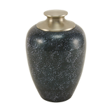 Blue Alloy Large Pet Urn with High Marble Gloss Design