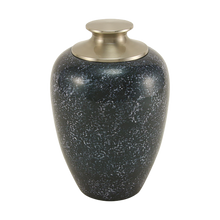 Blue Alloy Large Pet Urn with High Marble Gloss Design