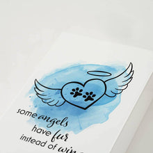 Blue Angel Wings Memento Large Pet Cremation Urn - Artistic
