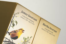 Birds Bronze Companion Urn - Left Side - Artistic