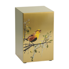 Birds Bronze Companion Urn - Left Side