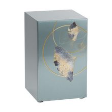 Ginkgo Leaf Pewter Companion Urn - Right Side