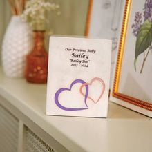 White Marble Pink Heart Inlay Extra Large Pet Cremation Urn - Lifestyle