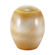 Sandy White Dome-Top Ceramic Adult Cremation Urn
