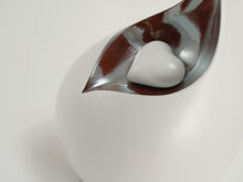 White Teardrop Heart Ceramic Adult Cremation Urn - Artistic
