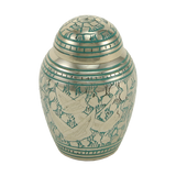 Nickel Brass Keepsake Pet Urn with Going Home Engraved Birds