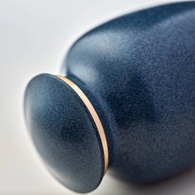 Classic Granite Blue Gold Accent Ring Medium Cremation Urn - Artistic