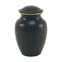 Classic Granite Blue Gold Accent Ring Medium Cremation Urn