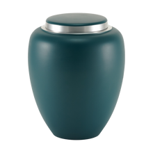 Matte Teal Sapphire Aluminum Adult Cremation Urn