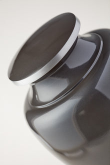 Classic Vase Form Carbon Gray Extra Large Cremation Urn - Artistic