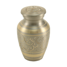 Classic Hand Engraved Ornate Pewter Keepsake Urn
