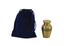 Classic Bronze Three Band Keepsake Urn - Bag