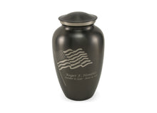 American Patriot Flag Slate Adult Cremation Urn - Personalized