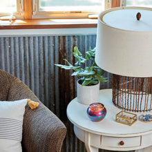 Raku Two Bronze Paw Print Large Pet Cremation Urn - Lifestyle