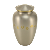 Classic Pewter Paw Print Band Pet Extra Large Cremation Urn
