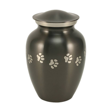 Classic Slate Paw Print Band Pet Large Cremation Urn