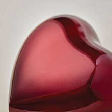 Crimson Glossy Heart Small Pet Cremation Urn - Artistic