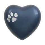 Moonlight Blue Heart Paw Print Pet Keepsake Urn