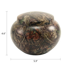 Classic Round Mossy Oak Large Pet Cremation Urn - Dimensions