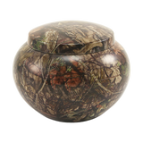 Classic Round Mossy Oak Large Pet Cremation Urn