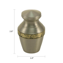Elysium Pewter Keepsake Urn - Dimensions