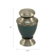 Heirloom Indigo Keepsake Urn - Dimensions