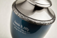 Heirloom Indigo Adult Cremation Urn - Artistic