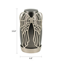 Arabelle Angel Wings Textured Slate Adult Cremation Urn - Dimensions