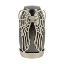 Arabelle Angel Wings Textured Slate Adult Cremation Urn
