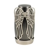 Arabelle Angel Wings Textured Slate Adult Cremation Urn
