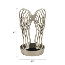 Angel Wings Textured Pewter Urn Base - Dimensions