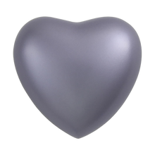 Matte Periwinkle Brass Heart Keepsake Urn
