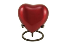 Crimson Brass Heart Keepsake with Glossy Finish - Artistic
