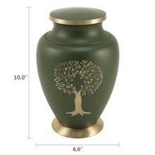 Aero Tree of Life Adult Cremation Urn - Dimensions