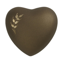 Aero Wheat Heart Keepsake Urn