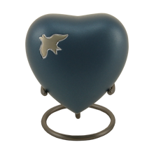 Aero Ascending Heart Keepsake Urn + Free Display Stand