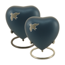Aero Ascending Heart Keepsake Urn + Free Display Stand