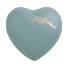 Aero Dolphin Heart Keepsake Urn