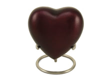 Ruby Red Aluminum Heart Keepsake Urn - Artistic