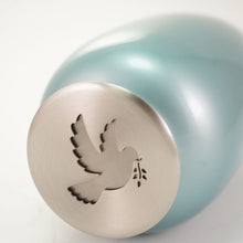Classic Dove Lid Blue Frost Scattering Adult Cremation Urn - Artistic