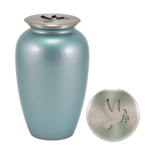 Classic Dove Lid Blue Frost Scattering Adult Cremation Urn