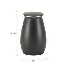 Tapered Black Granite Extra Large Pet Cremation Urn - Dimensions