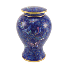 Blue Butterfly Cloisonné Adult Cremation Urn