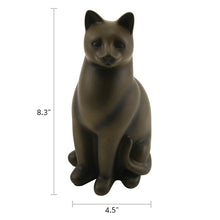 Sable Cozy Cat Medium Pet Cremation Urn - Dimensions