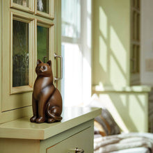 Sable Cozy Cat Medium Pet Cremation Urn - Lifestyle