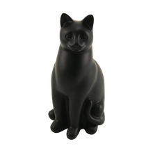 Black Cozy Cat Medium Pet Cremation Urn