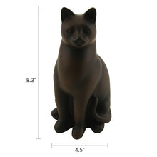 Tabby Cozy Cat Medium Pet Cremation Urn - Dimensions