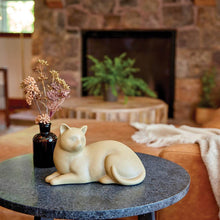 Fawn Slumber Cat Medium Pet Cremation Urn - Lifestyle